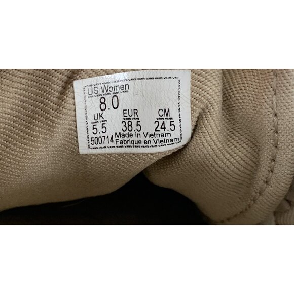 Vans Womens Size 8 Old Skool Sneakers Tan & White Canvas Casual Shoes - Picture 9 of 9